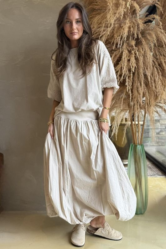 Atik Bubble Sleeve Top Calico /12=